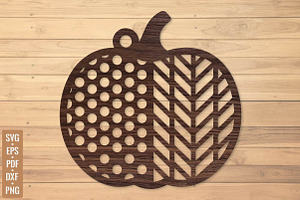Pumpkin Door Hanger SVG Laser Cut, a Seasonal Illustration by DreamPrint404