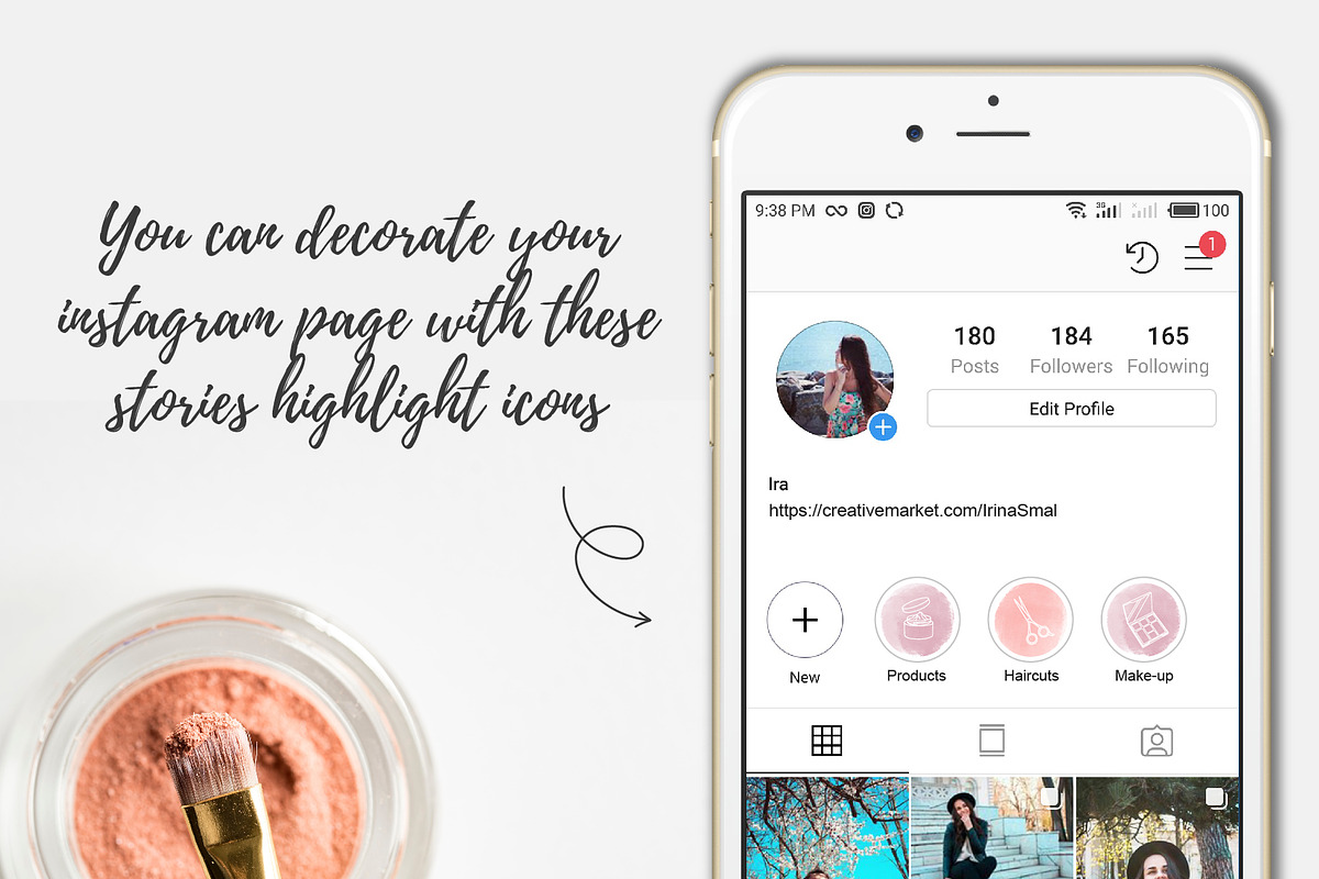 Beauty Instagram Stories Highlights, a Social Media Template by Wander Designs (Photo 2 of 5)