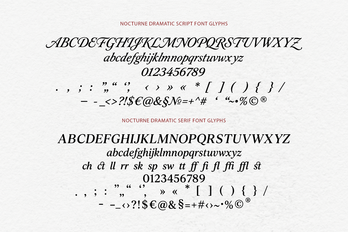 Nocturne Dramatic Font Duo, a Serif Font by gafaroff studio (Photo 9 of 9)