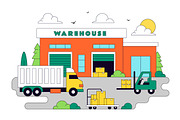 10 Warehouse Vector Illustration, a Transportation Illustration by denayunebgt (Thumbnail 4 of 4)