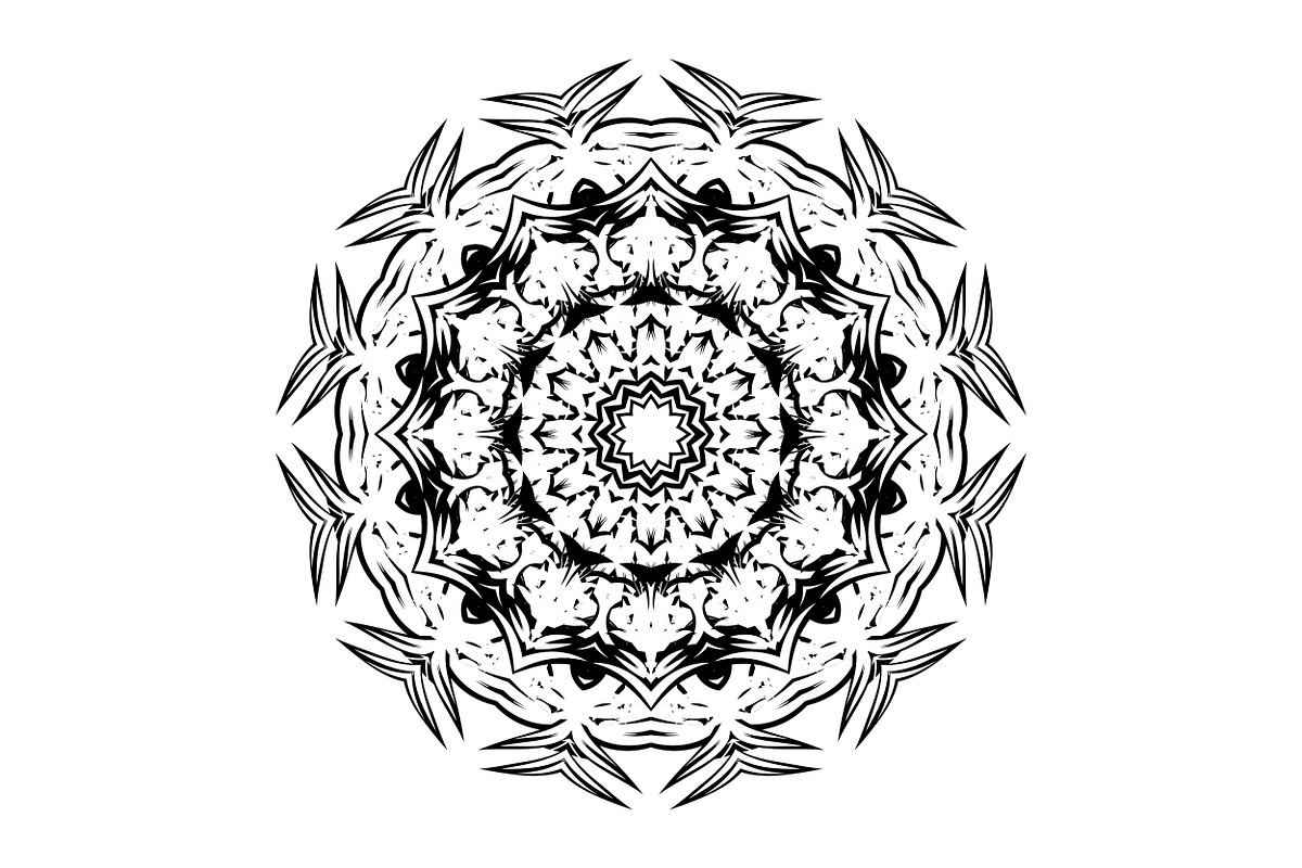 Ornamental Black White Mandala Pack, a Decorative Illustration by NJ Himel (Photo 29 of 103)