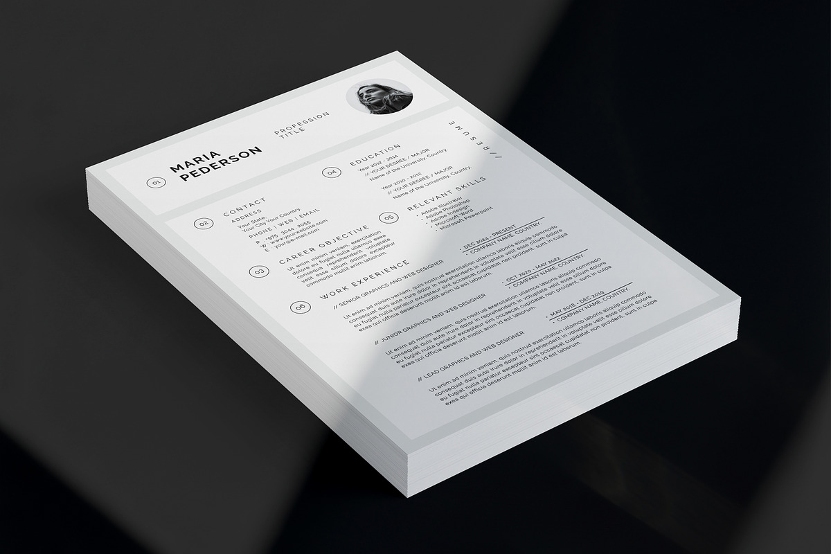 Resume Template, a Resume Template by Designsoul14 (Photo 2 of 5)