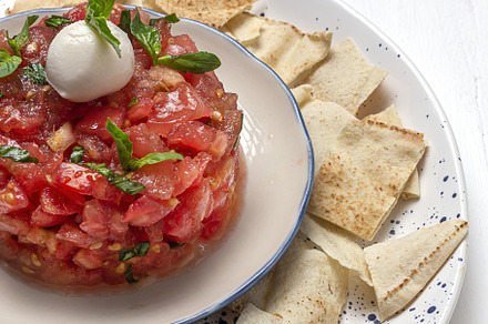 Tomato Carpaccio Salad, a Food & Drink Photo by huertas19