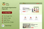 Give Good - Non Profit Figma UI Kit, an UI Kit Template by Uptechies (Thumbnail 1 of 4)