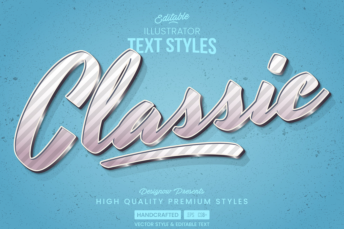 Classic Metallic Vintage Text Style, a Layer Style Add-On by Designow Group