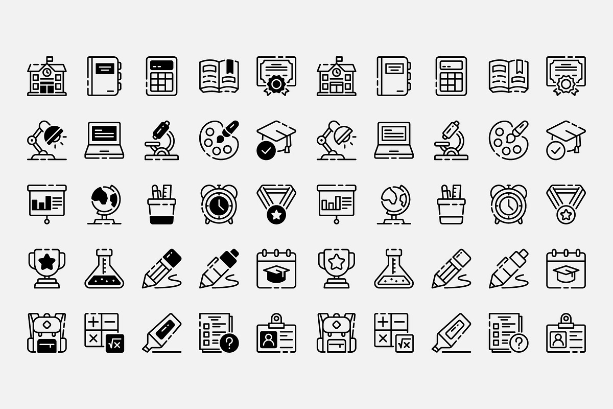 75 School and Education Icon Pack, a Duotone Icon by Bilicube Studio (Photo 2 of 2)
