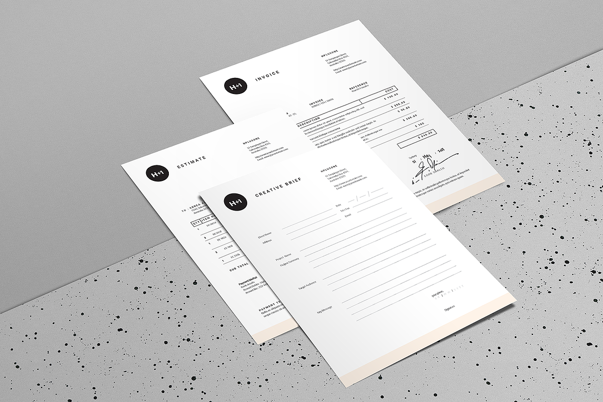 Invoice + Estimate + Brief, a Stationery Template by BOXKAYU (Photo 3 of 6)