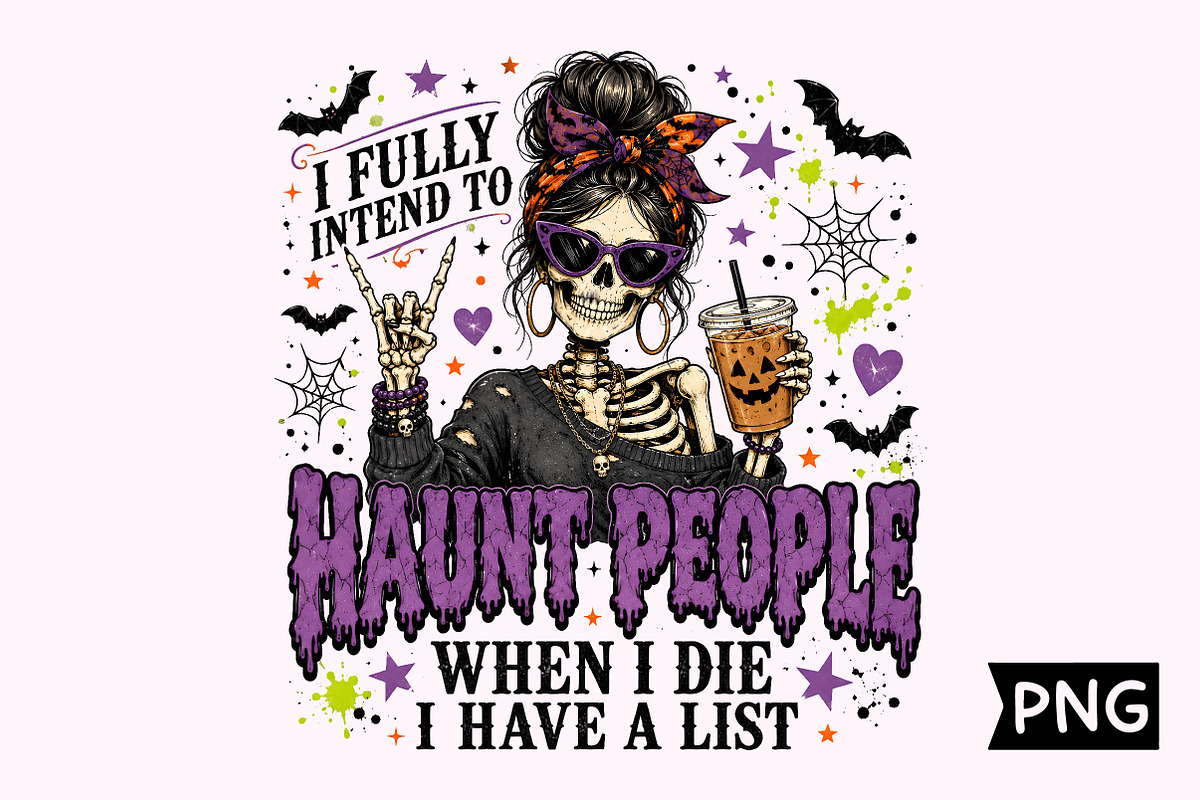 Haunt People On My List PNG, a Seasonal Illustration by Creative Art (Photo 1 of 3)
