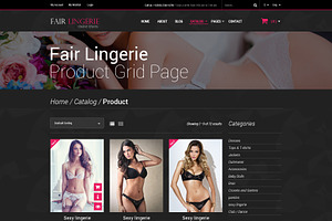 Fair Lingerie Ecommerce PSD Template