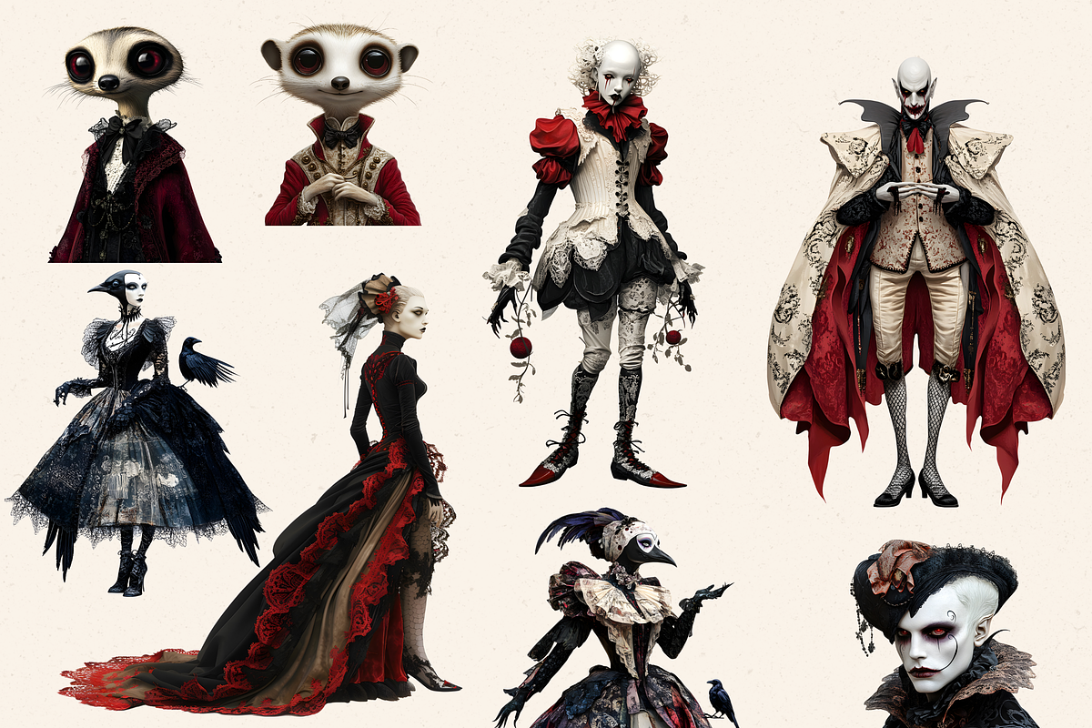 PECULIAR GOTHIC PEOPLE CLIPART, a Person Illustration by Daring Digies (Photo 5 of 10)