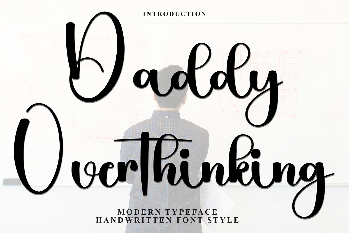 Daddy Overthinking, a Handwritten Font by InermediaSTUDIO (Photo 1 of 8)