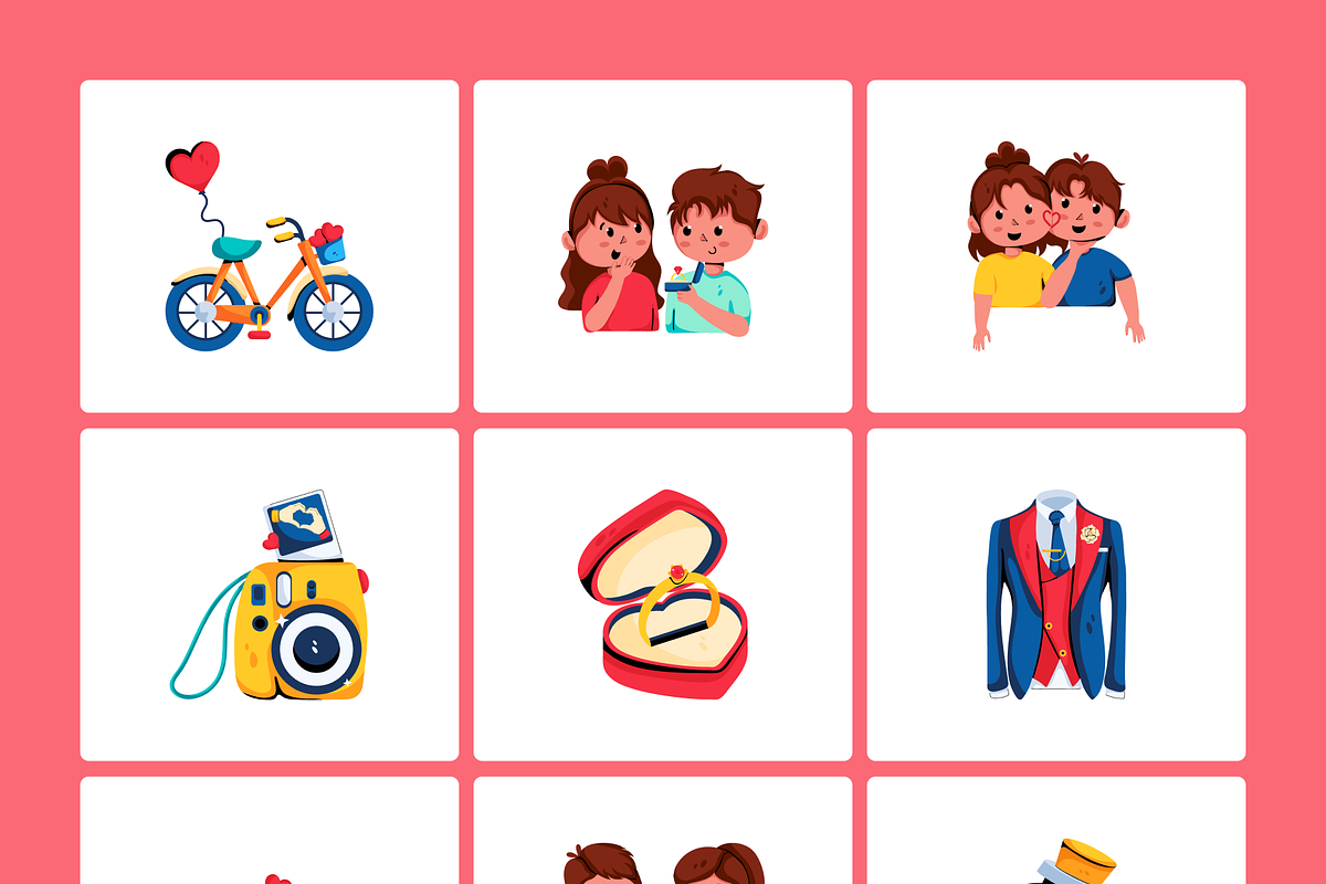 Animated Love and Wedding Icons, a Duotone Icon by Prosymbols (Photo 7 of 14)