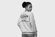 Women’s Sweater Mockup Template, a Hoody Mockup by graphypix (Thumbnail 3 of 4)
