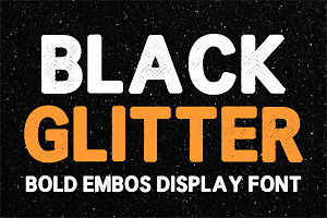 Black Glitter, a Font by Fourteen Letter