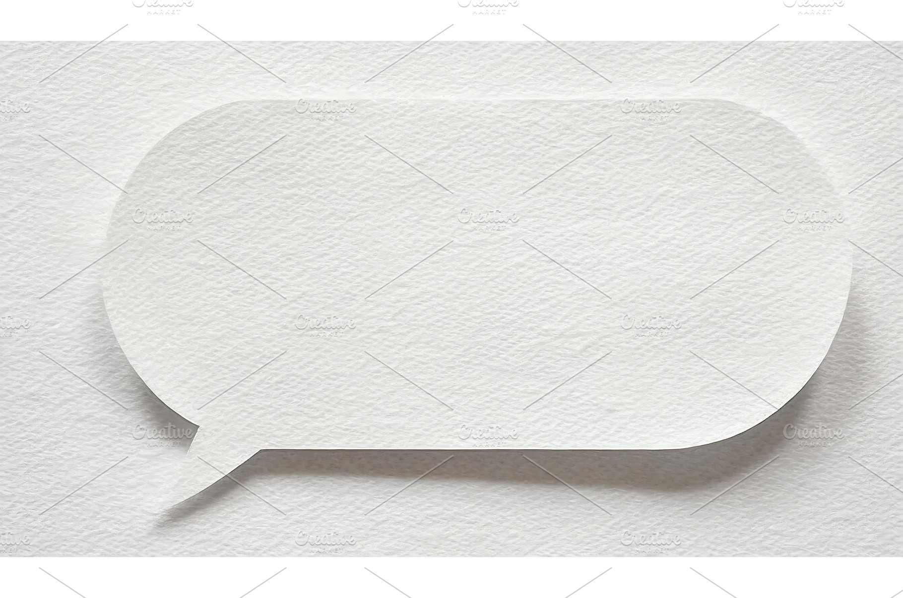 A textured white speech bubble, an Arts & Entertainment Photo by Igor Tichonow