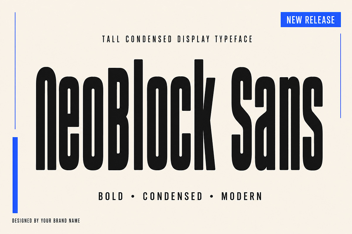NeoBlock Sans – Bold Display Font, a Slab Serif Font by Wow Magic (Photo 1 of 4)