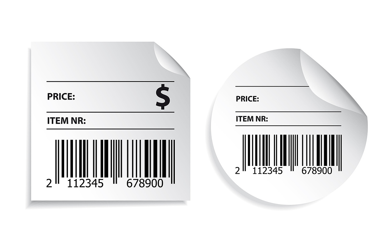 Barcode label price tag, an Illustration by Lin´s