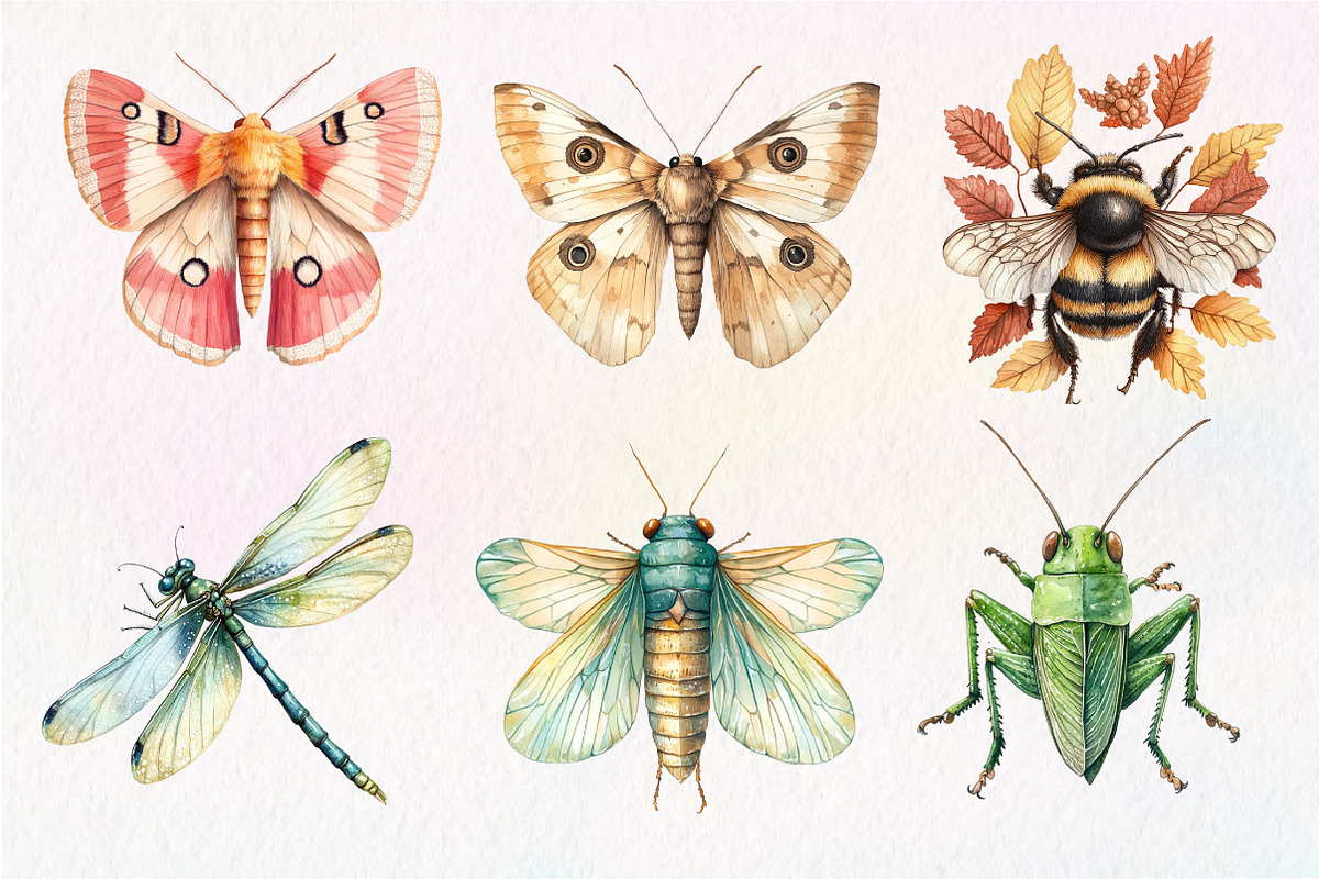 Vintage Spring Insect Clipart, an Illustration by Dream Creation (Photo 5 of 7)