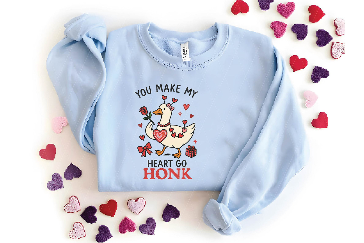 Funny Valentine Goose PNG, Valentine, an Illustration by DreamPrint404 (Photo 8 of 8)