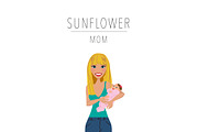 Mom & Baby Portrait Clip Art, a Person Illustration by Lauren Lesley Studio (Thumbnail 32 of 33)
