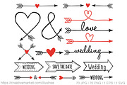 70 wedding arrows clip art set, an Icon by Illustree (Thumbnail 1 of 2)