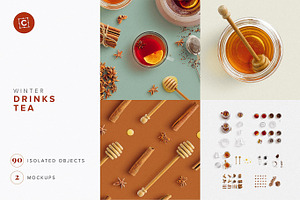 Tea & Herbs Mockup Scene Creator