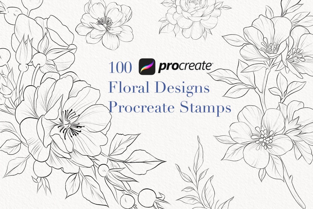 Procreate flower stamp, peony brush, a Brush Add-On by AnnaPolitmerskaja (Photo 1 of 5)