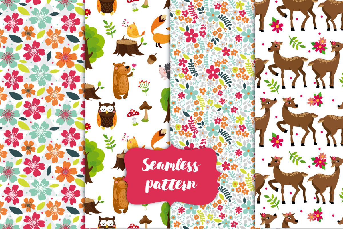 Cute forest set, a Pattern Graphic by martynmarin (Photo 5 of 5)