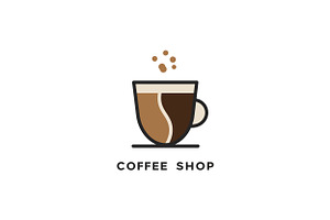 Coffee cup with steam rising, minima, an Illustration by designvectx