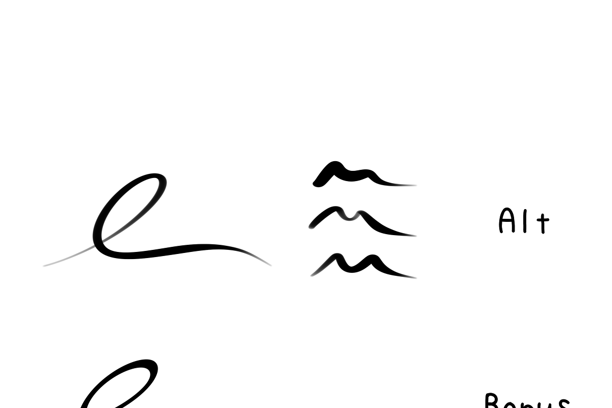 Procreate Oval Calligraphic Brushes, a Brush Add-On by 103cia (Photo 3 of 3)