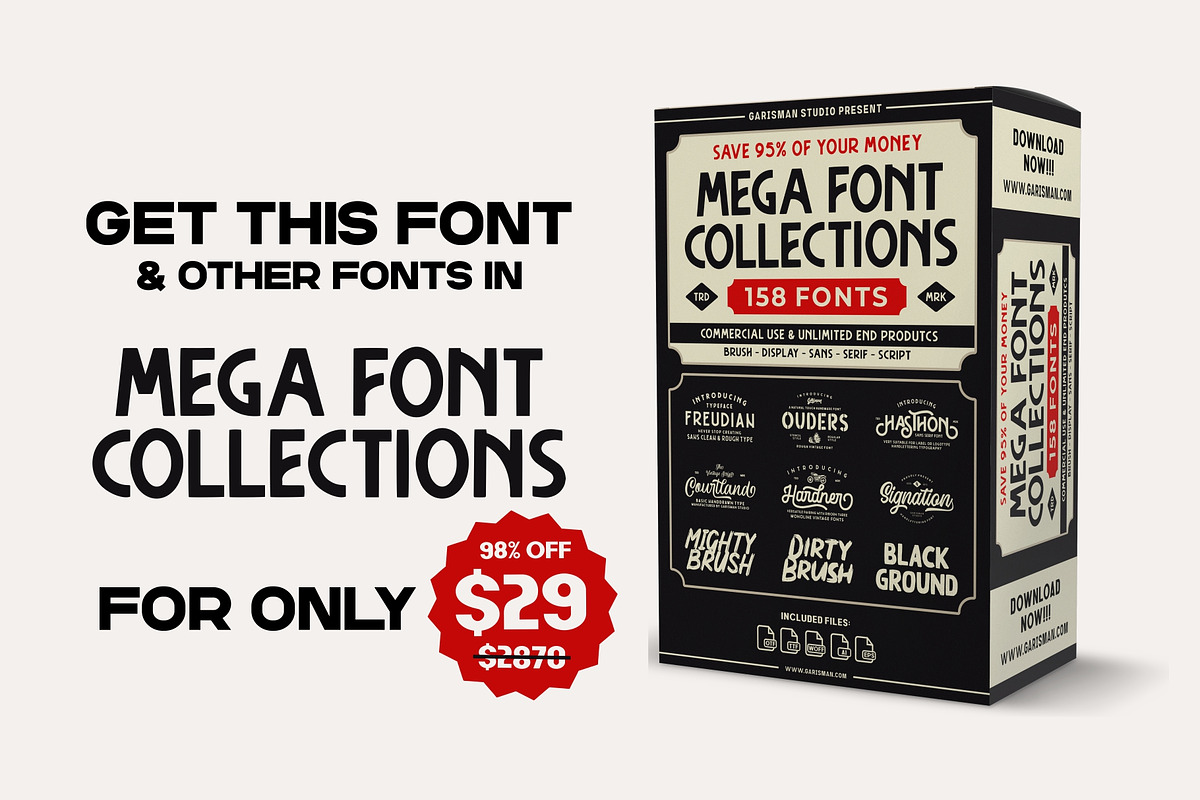Busser a Dirtybrush Font, a Script Font by Garisman Std (Photo 12 of 12)