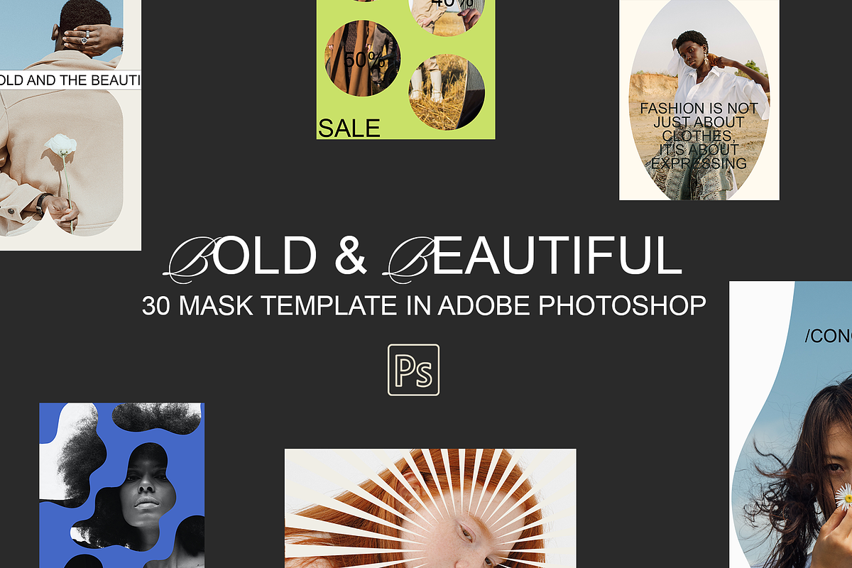 30 Mask templates for Instagram, a Social Media Template by Kristina&Co (Photo 2 of 10)
