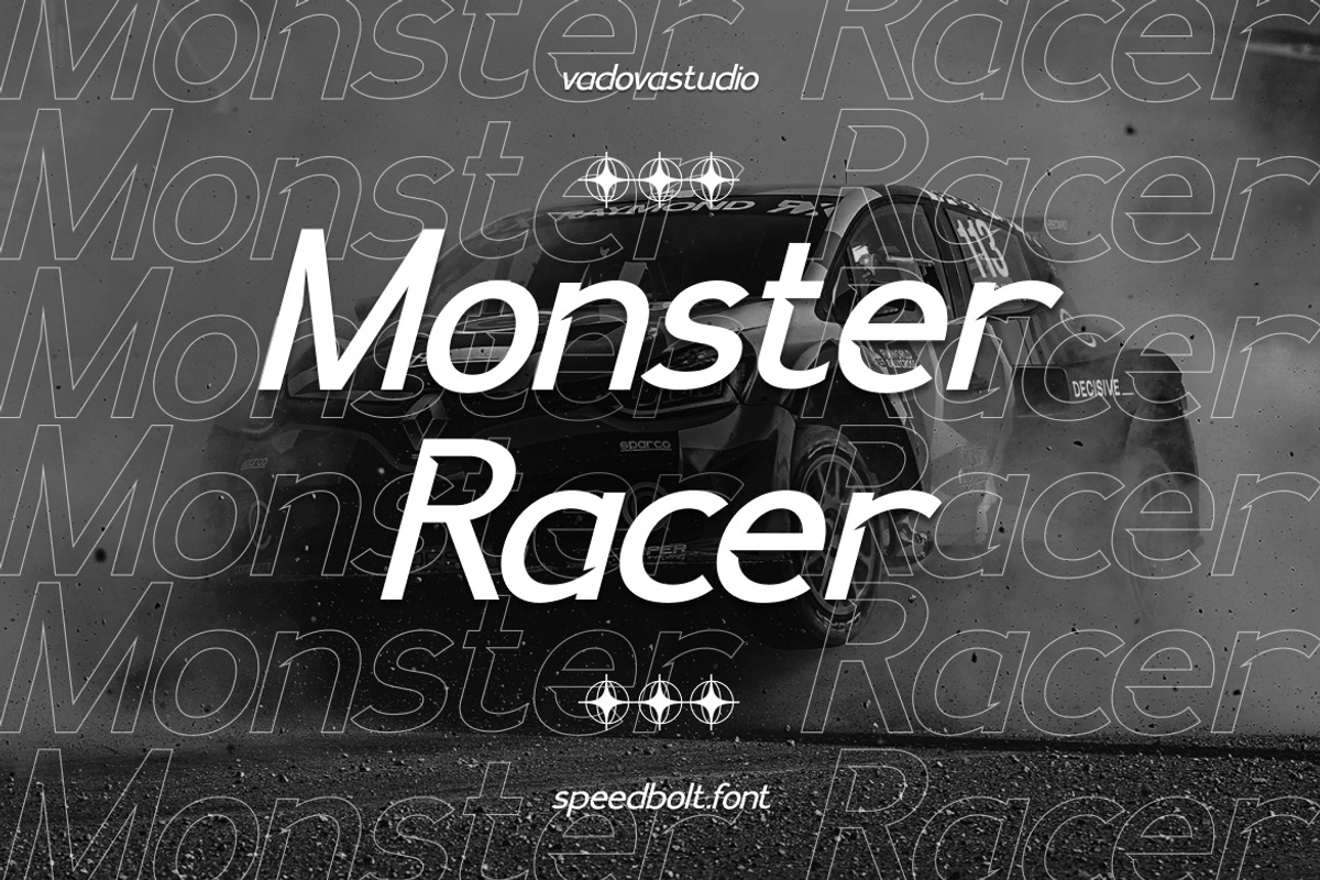 Speedbolt – Modern Sport Typeface, a Sans Serif Font by Vadovastd (Photo 4 of 7)