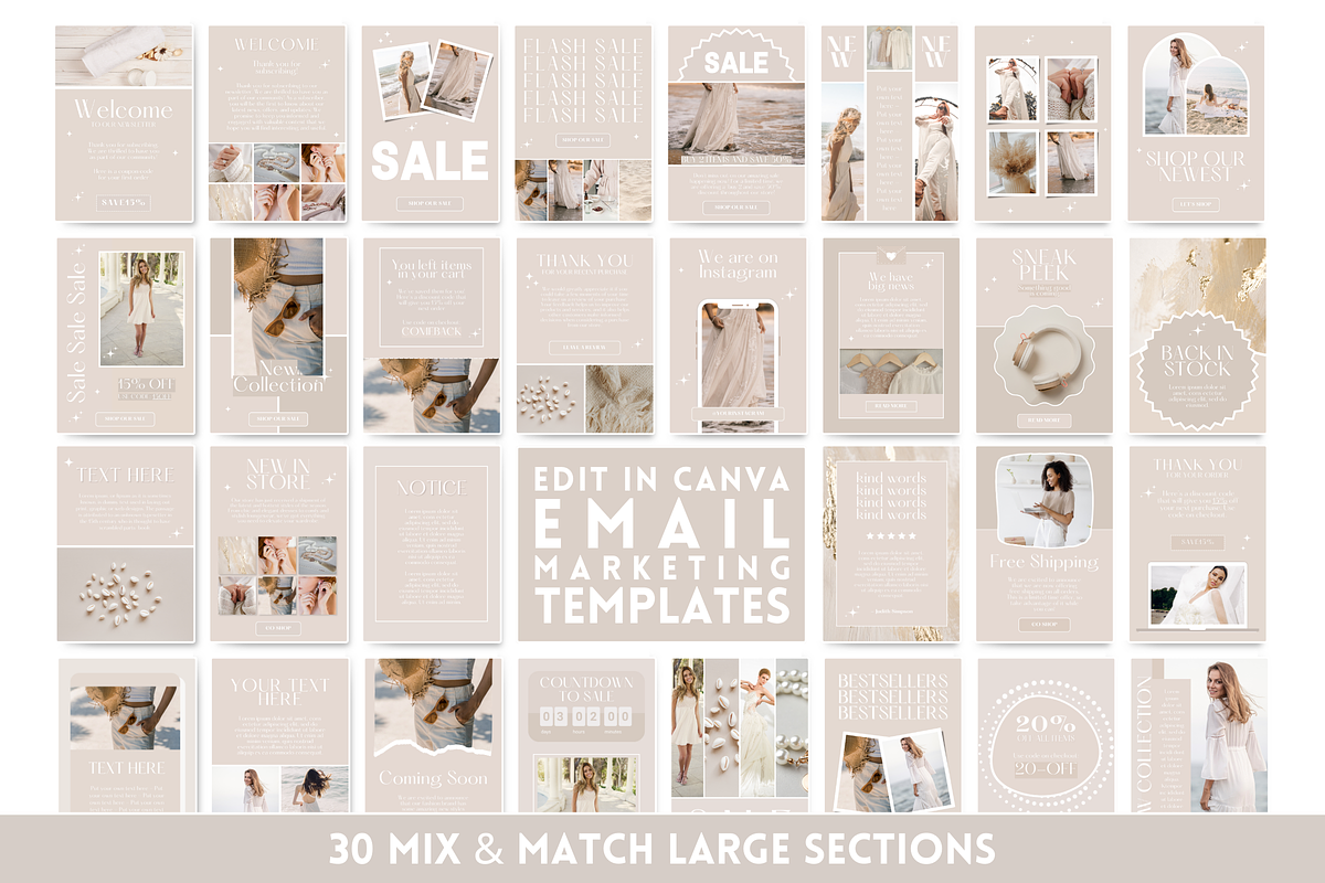 Beige Email Templates, an Email Template by SunshineStudioBoutique (Photo 5 of 9)