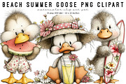 Beach Summer Goose Png Clipart, an Illustration by SinaCreation (Thumbnail 1 of 9)