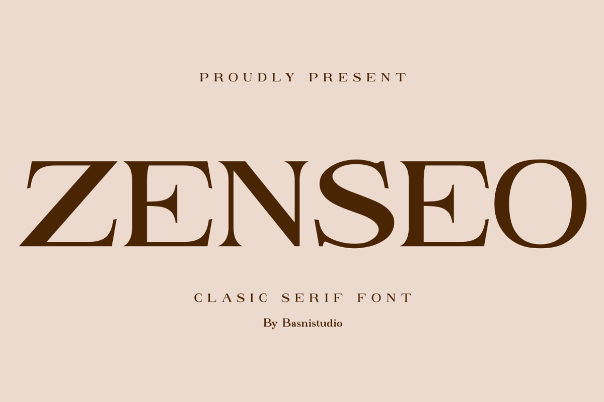 ZENSEO Clasic Serif Font, a Serif Font by Basnistudio (Photo 1 of 6)