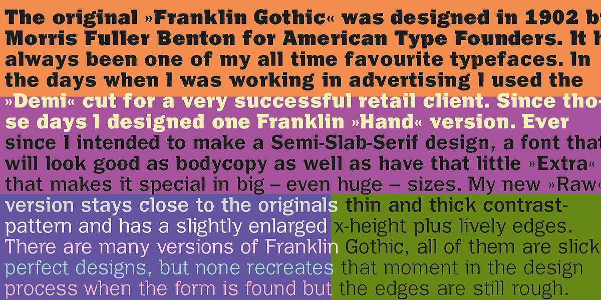 Franklin Gothic Raw Semi Serif, a Sans Serif Font by Wiescher-Design (Photo 5 of 6)