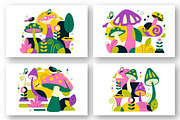 10 Mushrooms Vector Illustration, a Food Illustration by denayunebgt (Thumbnail 2 of 4)