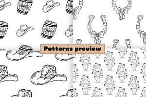 Western Cowgirl Clipart & Patterns