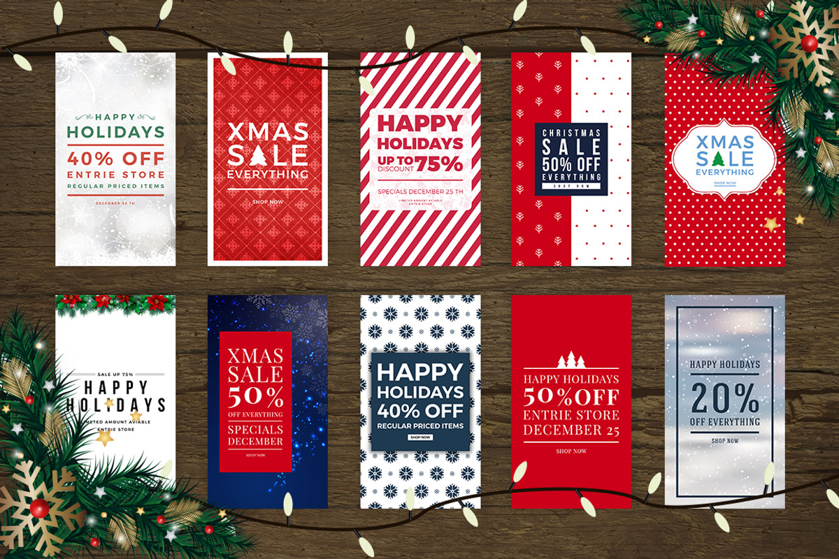 100 Christmas Instagram Stories, a Social Media Template by MinimalStudioCo (Photo 12 of 20)