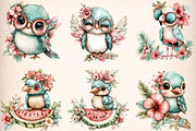 summer tropical birds clipart, an Illustration by GatewayDesign (Thumbnail 2 of 9)