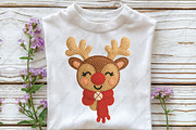 Christmas Patchwork Reindeer PNG, an Icon by CraftArtStudio (Thumbnail 3 of 4)
