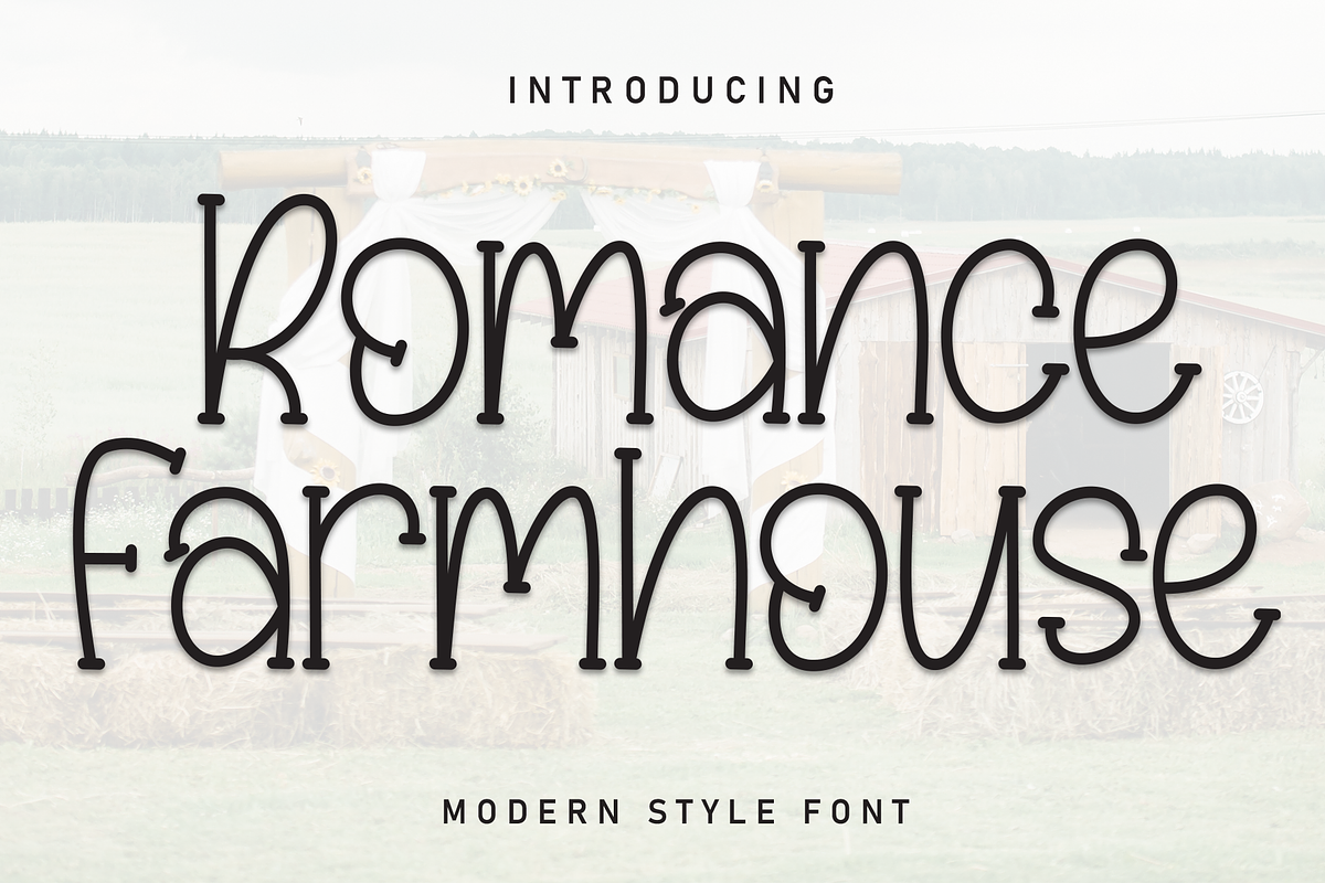 Romace Farmhouse | Script Font, a Script Font by Scratchones (Photo 1 of 8)
