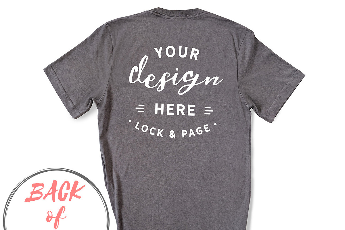 Back Of T-Shirt BC3001 Mockup Bundle, a Shirt Mockup by lock and page (Photo 47 of 88)