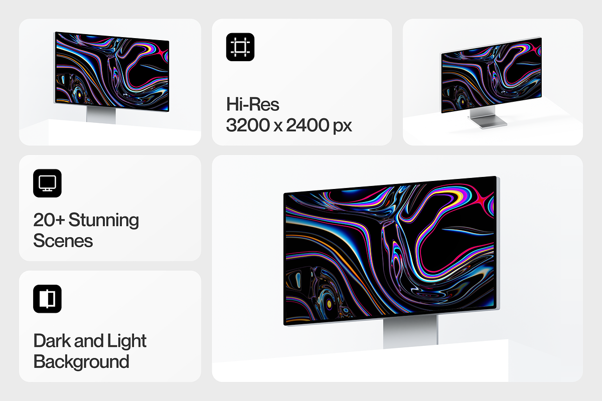 Apple Pro Display XDR Mockup, a Mac Mockup by Illustraly Design (Photo 8 of 8)