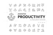 Project Productivity Animated Icons, an Outline Icon by Prosymbols (Thumbnail 1 of 4)