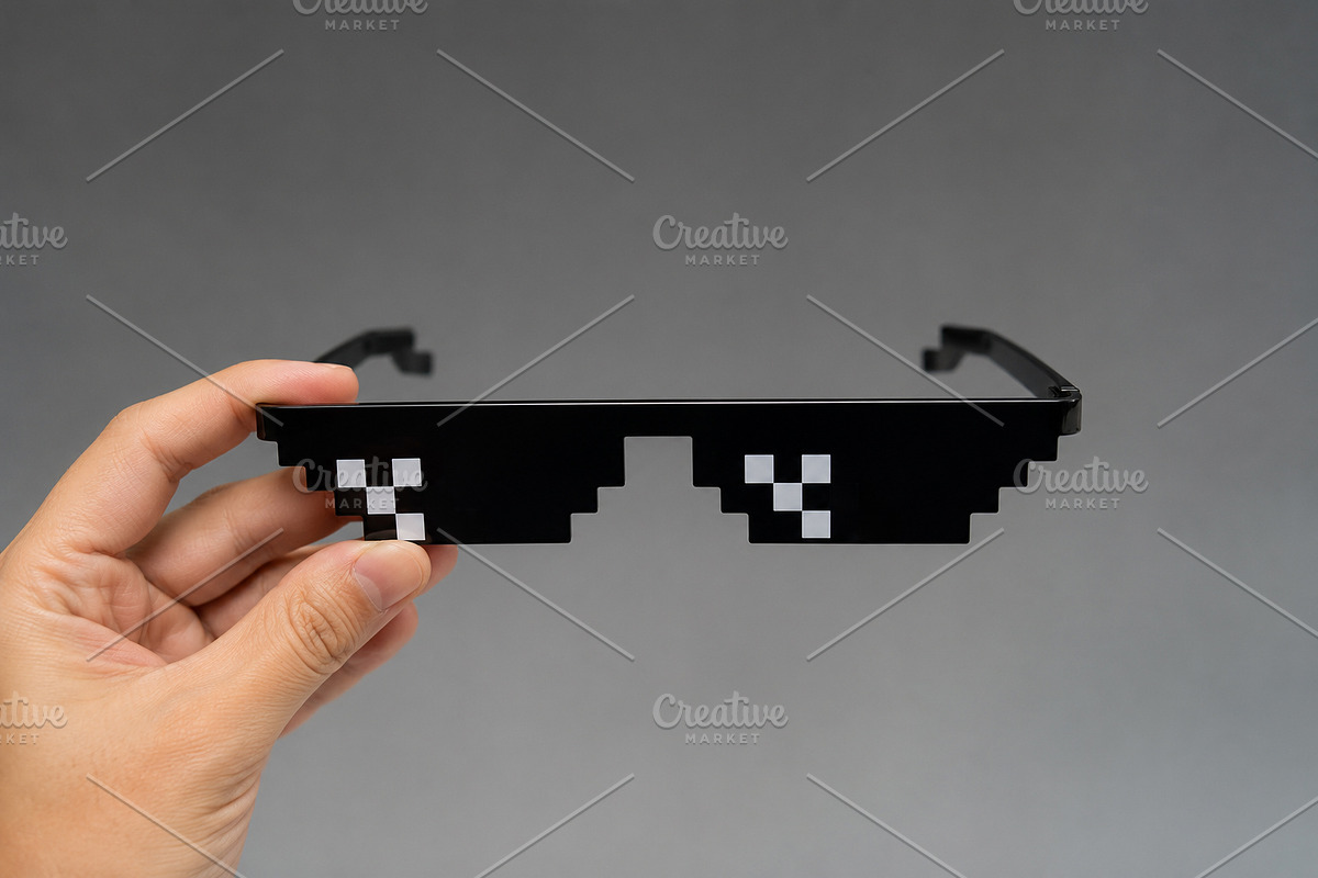 Pixel Sunglasses Vector Icons, an Object Graphic by Gomolach (Photo 3 of 3)