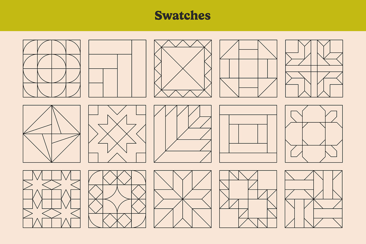 Quilt Stamps For Procreate, a Brush Add-On by seamless team (Photo 5 of 5)