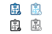 Clipboard workflow checklist icon, a Solid Icon by Design Store (Thumbnail 1 of 2)