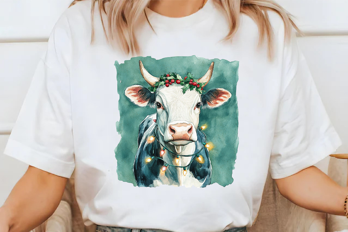 Christmas Highland Cow Clipart Bundl, an Illustration by Libby Wishes (Photo 4 of 7)